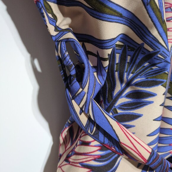 Japna Lounge Kimono Cardigan Womens Medium Tropical Leaves Lace 3/4 Sleeve - Picture 5 of 10